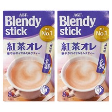 AGF Blendy 紅茶歐蕾, 香濃皇家奶茶, 8入, 9.5g, 8包, 2盒