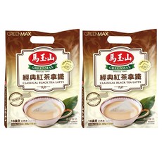 馬玉山 經典紅茶拿鐵, 可回沖式奶茶, 奶素, 台灣製造, 20公克 x 16包入, 20g, 16包, 2袋