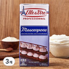 엘르앤비르 마스카포네 치즈, 1L, 3개