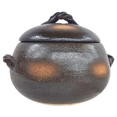 SAJI 佐治陶器 黑吹炊飯鍋 7合鍋 4L 陶瓷 日本製造, 1個