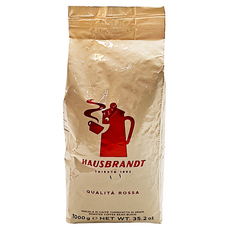 HAUSBRANDT 紅牌咖啡豆，全豆咖啡豆(無研磨)，1000g 義大利第一家咖啡烘焙公司, 咖啡豆(無研磨), 1kg, 1包