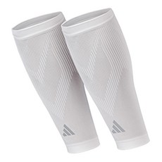 adidas 愛迪達 壓縮小腿套 2入, 1組, 白色