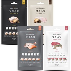 딩동펫 반려동물 일품스틱 짜먹는간식 4종 혼합 세트, 전복 + 오리, 꽃게 + 다랑어, 참돔 + 연어, 전복 + 닭 혼합맛, 1세트
