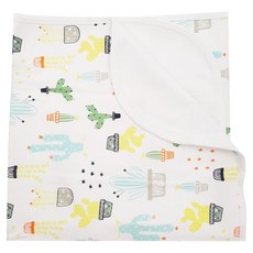 Elfin Doll 竹纖維三層嬰兒防水隔尿墊 - 60x90公分, 透氣舒適, 繽紛仙人掌, 60 x 90cm, 1個