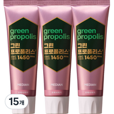 메디안 프로폴리스향 홀패밀리 고불소 치약 프레쉬피치, 100g, 15개