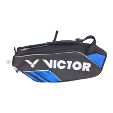 VICTOR 勝利體育 拍包袋背包 BR9213CF 6支裝 黑/明亮藍, 76 x 28 x 30cm, 黑色 + 明亮藍色, 1個
