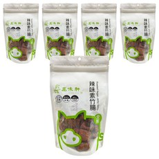 萬味軒 辣味素竹腸5包入 (150g/包) - 台中名產, 香辣夠味, 非基因改造大豆蛋白, 5包