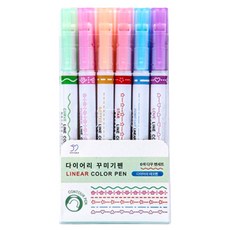 爸爸的心意輪廓邊框日記裝飾裝飾筆 6種, 1組, 混色