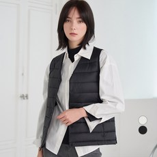 ELLE PARIS 여성용 경량 넥 변형 패딩 조끼
