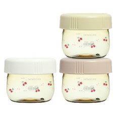 GROSMIMI Cherrish PPSU嬰兒副食品罐組 150ml, 黃色+粉色+白色, 3個1組, 黃色 + 粉色 + 白色, 1組
