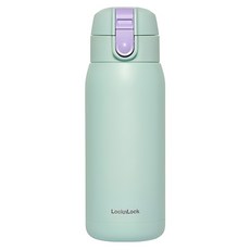 LocknLock 樂扣樂扣 School Fit棉花糖色系一觸式彈蓋水壺, 薄荷綠色, 370ml, 1個
