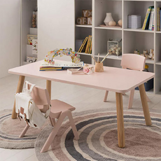 리바트 꼼므 1200 아이책상 + 의자 방문설치, 핑크(책상, 의자)