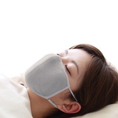 alphax 純蠶絲睡眠保濕口罩，附收納袋，男女兼用, 灰色, 1個