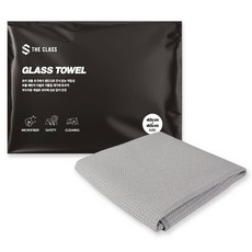 더클래스 극세사 유리 전용 자동차 타월, 1개 유리 전용 와플 타월 유리타월 40cm x 40cm, 1개