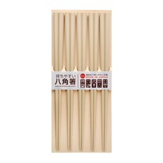SUNLIFE 日製八角PBT耐熱筷5入組 - 23cm, 耐熱220度, 奶茶色, 1組