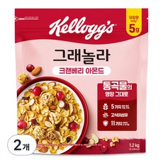 Kellogg's 家樂氏 蔓越莓杏仁格蘭諾拉麥片, 1.2kg, 2包