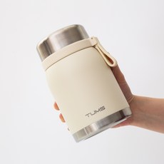 텀스 디노 스텐 보온 죽통 + 숟가락 세트, 아이보리, 700ml, 1개