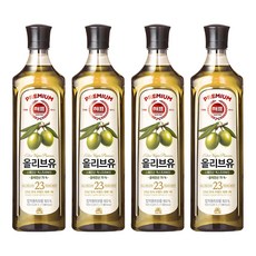 해표 압착 올리브유, 900ml, 4개