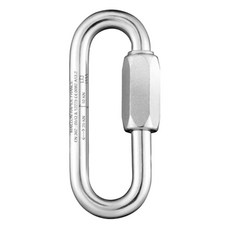 FIXE MAILLON LONG OPENING 橢圓形環扣 鋼質, 7mm直徑, 鋼材質, 25kN斷裂強力, 1個
