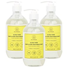 레시피박스 울트라퓨어 아기 젖병 주방세제, 3개, 480ml