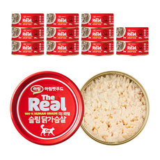 하림펫푸드 더리얼 CAT 슬림 캔 강아지 간식, 닭고기맛, 90g, 12개