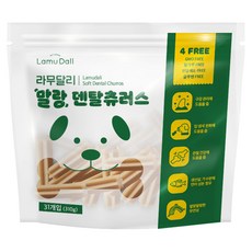 라무달리 강아지 말랑 덴탈츄러스 31개입, 연어 + 생선살 혼합맛, 310g, 1개