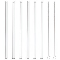 Ello Thames Stanley替換Tritan吸管透明水杯 30cm 6入+清潔刷 2入組, 1組