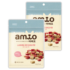 풀무원 강아지 아미오 소프트 큐브 저키, 오리고기, 100g, 2개