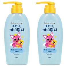 베비언스 핑크퐁 뽀뽀드득 바디워시 스윗피치향, 380ml, 2개