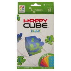 SMART GAMES Happy Cube 益智方塊初級 6片裝 2D和3D拼圖 4-7歲, 6個