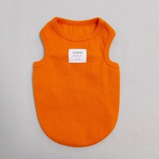도기스타 쫀쫀 민소매 나시 티셔츠, 오렌지, 1개