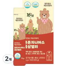 장인정신에브리데이 튼튼지니어스 홍삼 젤리 15p, 225g, 2개