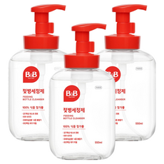 B&B 奶瓶清潔慕斯, 550ml, 3個