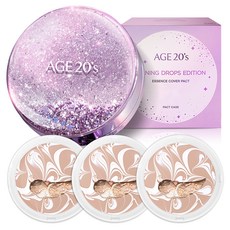 에이지투웨니스 샤이닝 드롭 에디션 뉴오리지널 에센스 커버 팩트 케이스 + 리필 13g x 3p, 13호(화이트라떼), 1세트