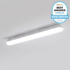 삼성칩 LED 30W 천장 일자등, 화이트 화이트