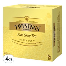 트와이닝 얼그레이 티백, 2g, 50개입, 4개