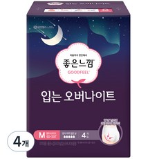 좋은느낌 입는 오버나이트 대형 8, 중형, 4개입, 4개