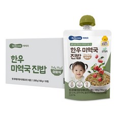 BEBECOOK 寶膳 12個月以上孩童輔食, 韓國牛肉海帶湯口味, 100g, 10入