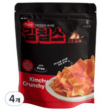 더다믐 김치부각 김칩스 매운김치전맛, 40g, 4개