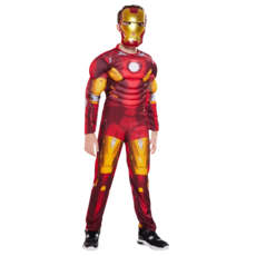 萬聖節男童鋼鐵人變裝服 附面具 Set, S碼, 鋼鐵人, 1組