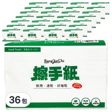 BangJiaShi 強韌抽取式加厚擦手紙 120抽, 耐用速乾好抽取, 120張, 36包