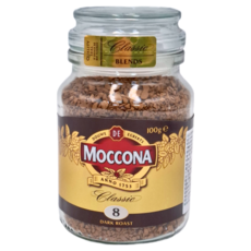 MOCCONA 摩可納 經典8號深烘焙黑咖啡 100g 玻璃小摩瓶, 1罐