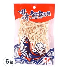 北海 鱈魚香絲, 越吃越唰嘴的美味零食, 51g, 6包