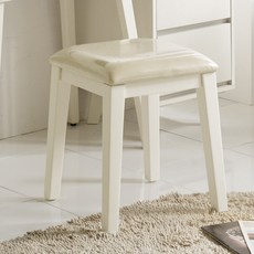 파로마 아그네스 원목도장 사각다리 의자, 크림화이트