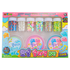 韓國MYTOYS 史萊姆 童趣寶盒9件組 (史萊姆*3/亮片*1/珠珠*5), 1組