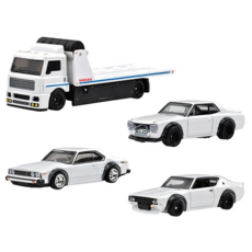 Hot WHeeLs 風火輪 PREMIUM 日產運輸車 收藏4件組 Set, 包括Nissan Skyline 2000GT-R LBWK等, 1組
