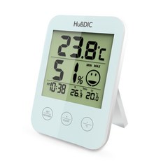 HuBDIC 數顯壁掛式立式溫濕度計（白粉薄荷）HT-3, 1入, 薄荷綠