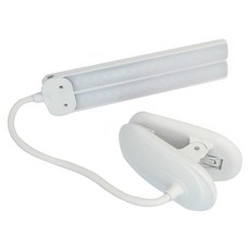 雙頭LED夾式檯燈, 白色, 360°全方位調節, 三檔色溫, USB供電