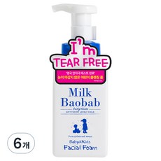 밀크바오밥 베이비 앤 키즈 티어프리 페이셜 폼 오렌지향, 300ml, 6개