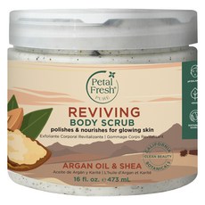 Petal Fresh 沛特斯 Reviving身體去角質淨白霜，含摩洛哥堅果油和乳油木果，16oz, 473ml, 1罐
